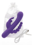 ToyJoy Love Rabbit Triple Pleasure Vibrator Purple Rampant Bunny Anal Beads USB Vibe Sex Toy