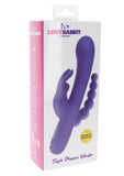 ToyJoy Love Rabbit Triple Pleasure Vibrator Purple Rampant Bunny Anal Beads USB Vibe Sex Toy