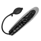 Trinity Vibes Inflatable Large Black Rubber Dildo 11" Realistic Thick Penis Girth Pump