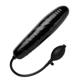Trinity Vibes Inflatable Large Black Rubber Dildo 11" Realistic Thick Penis Girth Pump