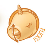 Unihorn Bean Blossom Flickering Thick Tongue Mini Yellow Unicorn Vibe Clitoral Vibrator Oral Sex Toy