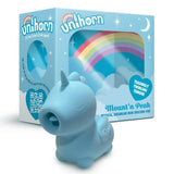 Unihorn Mount'n Peak Twirling Pointy Tongue Mini Blue Unicorn Vibe Clitoral Oral Sex Toy