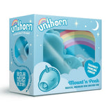 Unihorn Mount'n Peak Twirling Pointy Tongue Mini Blue Unicorn Vibe Clitoral Oral Sex Toy