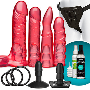 Doc Johnson Vac-U-Lock Crystal Jellies Strap-On Harness Set Dildo Sex Toy Kit