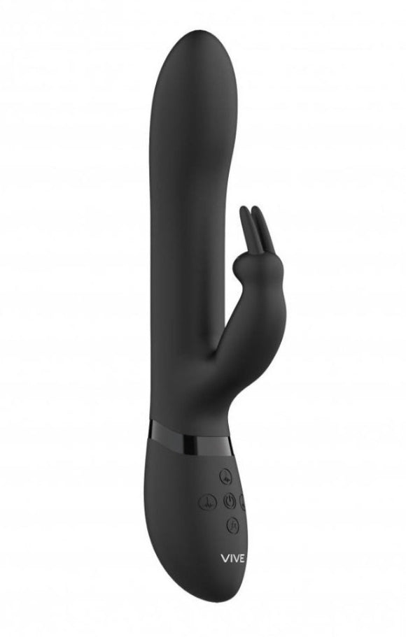 Vive Amoris Black Bunny Rabbit Vibrator 1000 Pattern Stimulating Beads Climax Sex Toy