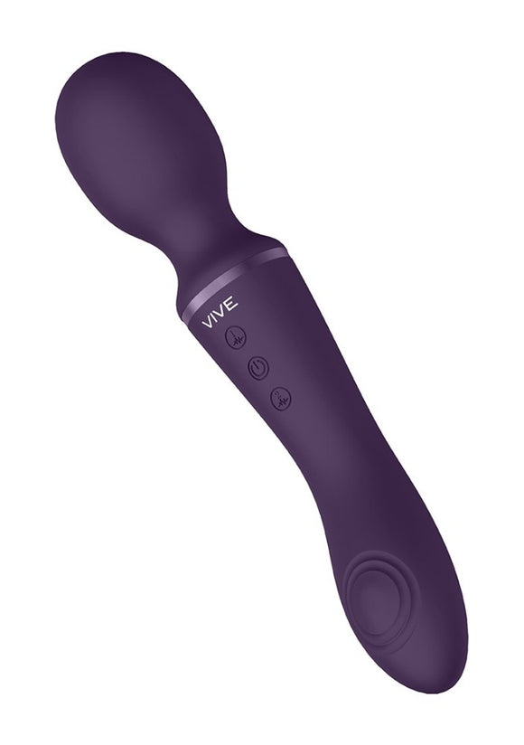 Vive Enora Purple Double Ended Wand Pulse Wave Massage Stick Vibrator USB Charge