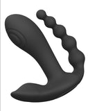 Vive Kata Double Penetration Vibrator Black Remote Control Anal Beads USB Sex Toy