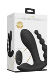 Vive Kata Double Penetration Vibrator Black Remote Control Anal Beads USB Sex Toy