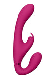 Vive Suki Strapless Strap On Rabbit Vibrator Pink G-Spot Bunny Dildo USB Sex Toy