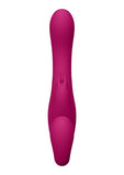 Vive Suki Strapless Strap On Rabbit Vibrator Pink G-Spot Bunny Dildo USB Sex Toy