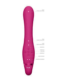 Vive Suki Strapless Strap On Rabbit Vibrator Pink G-Spot Bunny Dildo USB Sex Toy