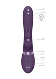 Vive Taka Automatic Inflatable Rabbit Vibrator Purple Triple Action Bunny USB Sex Toy
