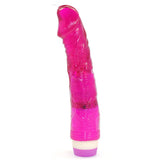 Waves Of Pleasure Flexible Pink Jelly Penis Vibrator Bendable Multispeed Fun Sex Toy