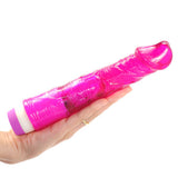 Waves Of Pleasure Flexible Pink Jelly Penis Vibrator Bendable Multispeed Fun Sex Toy
