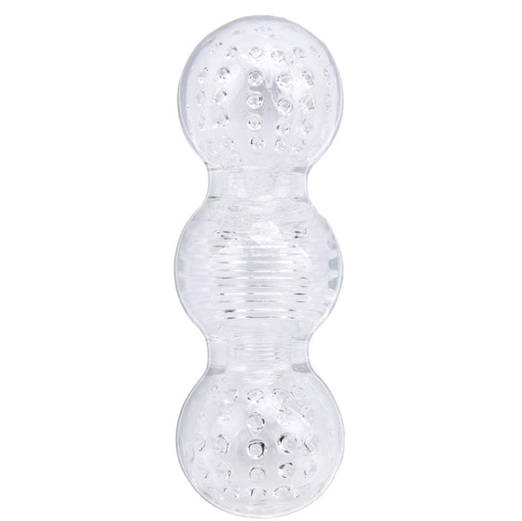 Big Balls Hand Stroker Clear Transparent Masturbator Sleeve Sex Toy