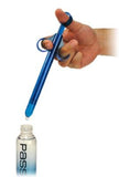 XL Lubricant Launcher One Shot Blue Syringe Lube Shooter Finger Loops