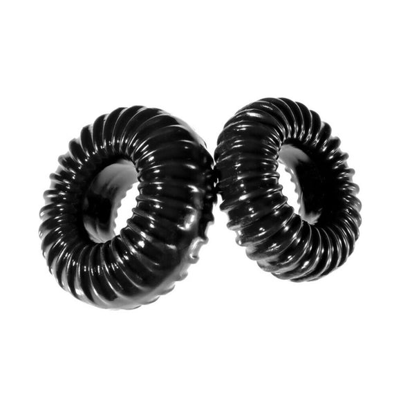 Perfect Fit XPlay Gear Slim Ribbed Cock Rings 2 Pack