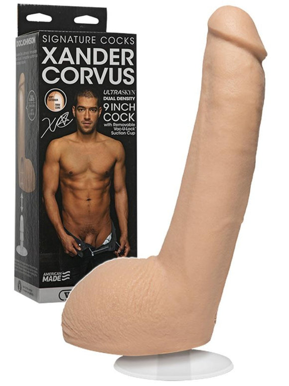 Xander Corvus 9 Inch Signature Cock Dildo Porn Star Realistic Vanilla Penis Toy