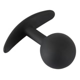 You2Toys Backdoor Friend Medium Round Butt Plug Soft Black Rotating Inner Ball Anal Sex Toy