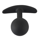 You2Toys Backdoor Friend Medium Round Butt Plug Soft Black Rotating Inner Ball Anal Sex Toy