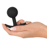 You2Toys Backdoor Friend Medium Round Butt Plug Soft Black Rotating Inner Ball Anal Sex Toy