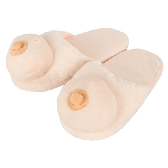 You2Toys Boobie House Slippers Furry Titties Warm Comfortable Adult Funny Novelty Rude Joke Gift