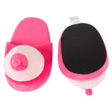 You2Toys Pink Boob House Slippers Furry Titty Comfortable Adult Funny Novelty Joke Gift