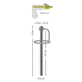 You2Toys Black Silicone Piss Play Penis Plug with Glans Ring Hollow Urethral Dilator Pin CBT