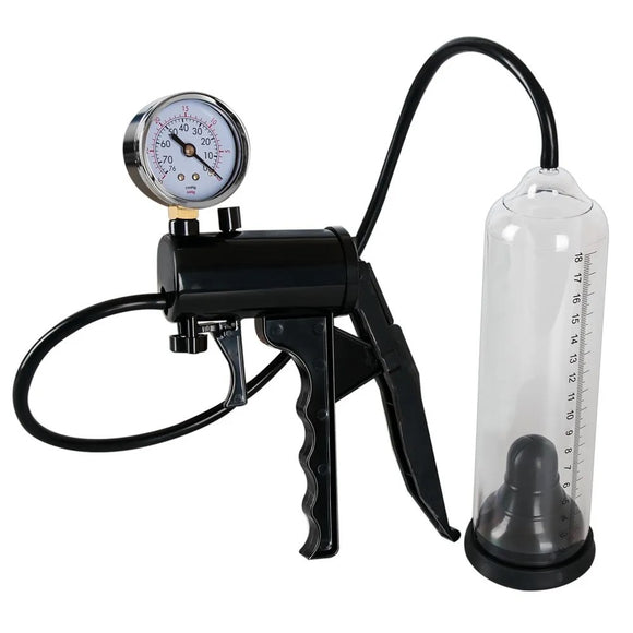 You2Toys Stiff & Strong Penis Pump Air Suction Vacuum Pressure Gauge Erection Enhancer