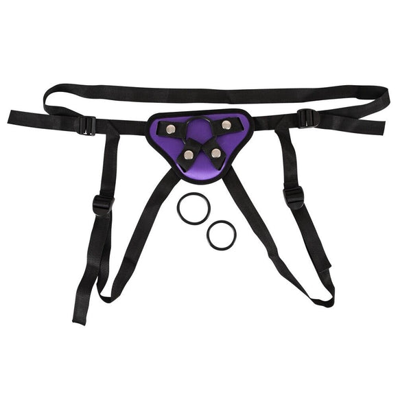 You2Toys Purple Universal Strap-On Harness Faux Leather Adjustable Couples Dildo Sex Belt