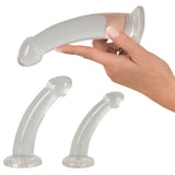 You2Toys Crystal Clear Anal Training Set 3 Size Penis Dildo Suction Butt Plug Beginners Sex Toy