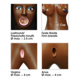 You2Toys Tyra Inflatable Love Doll Blow Up Realistic Life Size 3 Hole Fun Black Sex Model