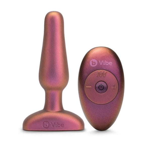 B-Vibe Limited Edition Novice Butt Plug Galaxy Plum Beginners Remote Control Anal Sex Toy