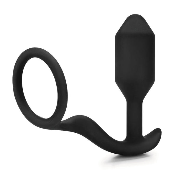 b-Vibe Snug and Tug Cock Ring Butt Plug Penis Erection Delay Anal Probe Sex Toy