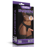 Lovetoy Ingen Easy Strap On 7" Dildo Set Soft Realistic Penis Sex Harness Kit