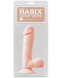 Basix 7.5" Rubber Dong Realistic Penis Dildo Classic Cock Suction Cup Sex Toy