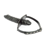 Rimba Black Genuine Leather Penis Gag Face Strap On Dildo Bondage BDSM Sex Toy