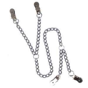 Rimba Nipple To Labia Clamps Metal Chain BDSM Bondage Play Fetish Gear