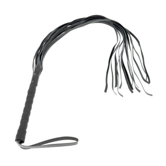 Rimba 14 String Black Leather Flogger Whip BDSM Gear Fetish Bondage Play