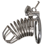 Rimba Chrome Metal Male Chastity Cock Cage Device Padlock Penis Bondage Fetish BDSM