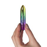 Rock Off 80mm Rainbow Bullet Vibrator Waterproof Multi Colour Sex Toy