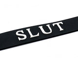 Black Silicone 'Slut' Collar