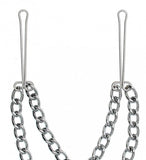 Silver Nipple Clamps with Double Chain