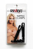 Black Metal Nipple Clamps with Chain