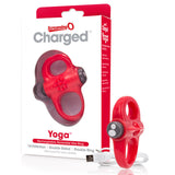 Screaming O Charged Yoga Red Reversible Cock & Ball Ring USB Rechargeable Couples Toy