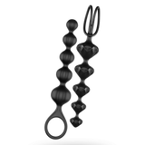 Satisfyer Anal Beads Set Black Silicone 5 Link Ball Chain Beginners Plug Sex Toy