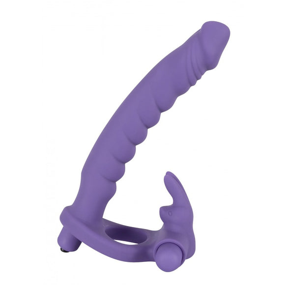Los Analos Double Delight Vibrating Anal Dildo And Bunny Cock Ring Bullet Purple